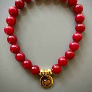 Red Jade Handcrafted Bead Bracelet